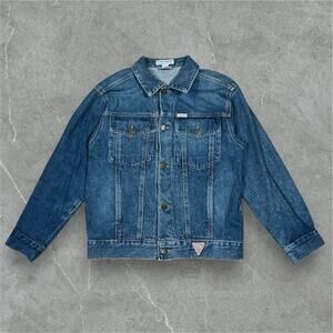 Vintage Guess Georges Marciano Denim Jean Jacket Size Small Made In USA